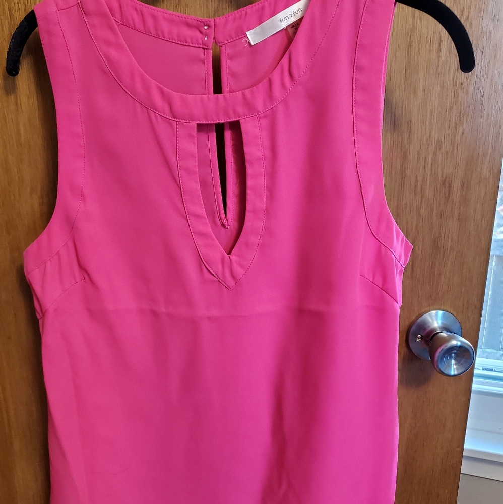 Hot pink tank blouse